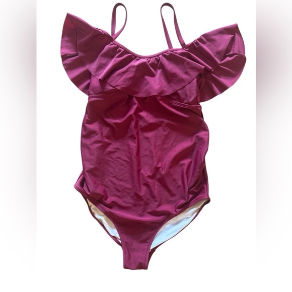 Women's One Piece Maternity Swimsuit size small P purple - Picture 4 of 15